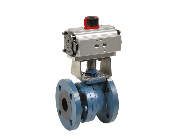 Carbon steel ball valve 540AIS + ADA/ASR pneumatic actuator